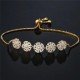 Fashion fresh geometric flower bracelet female personality Joker exquisite zircon jewelry